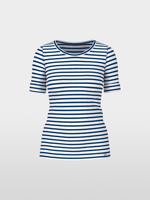 T-shirt à rayures en coton côtelé