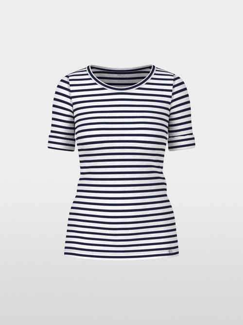 Ringel-T-Shirt aus Baumwoll-Ripp