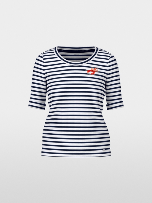 Striped T-shirt in cotton rib