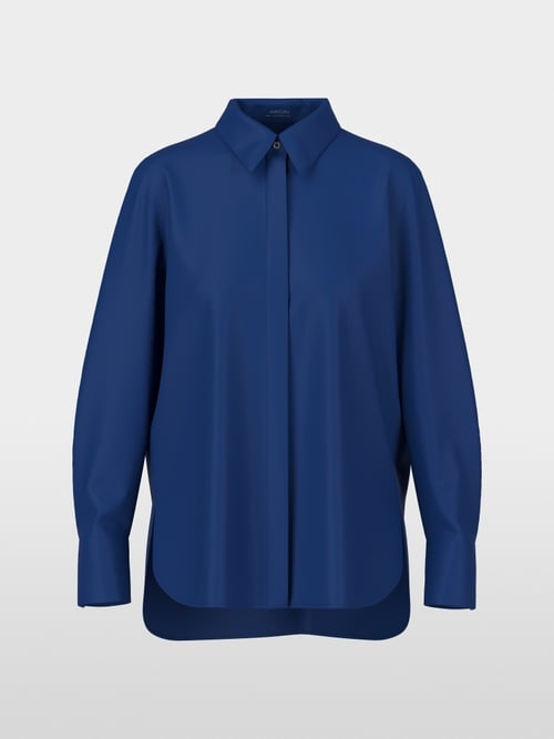 Uni und mit Glitzer - Bluse im Hemdstil