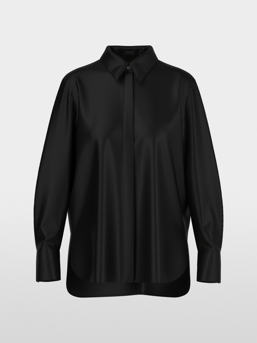 Plain and with glitter - blouse in shirt style