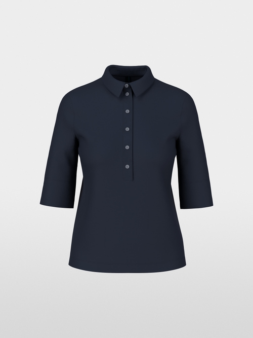 Polo shirt made of cotton rib in plain