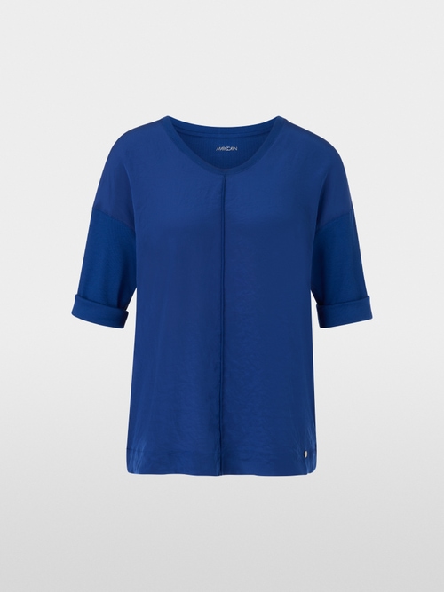 Blouse ample en mélange de matières