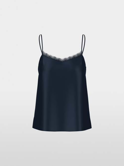 Delicate spaghetti strap top made of silk