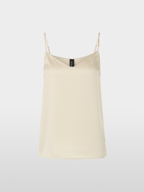 Shiny top with spaghetti straps