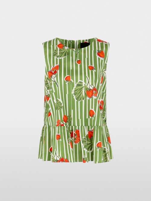 Top en coton avec imprimé fraises