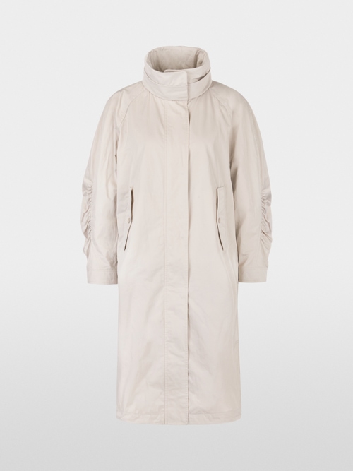 Coat with large hood