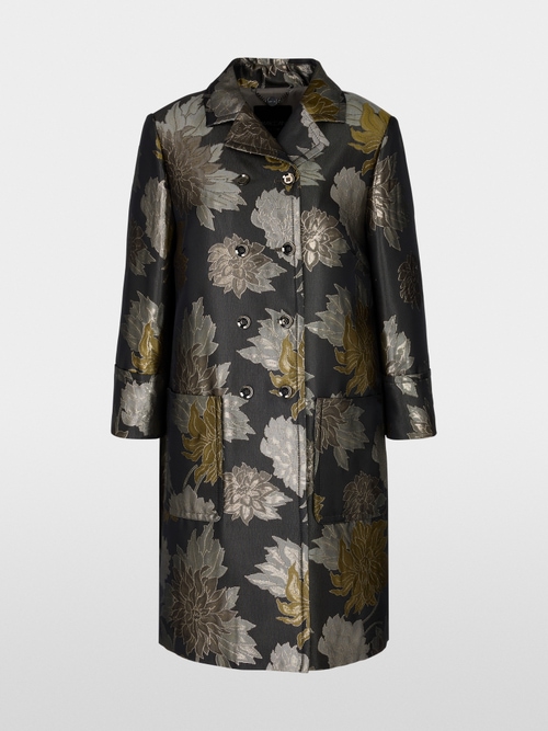 Bloemen jacquardjas met lurex