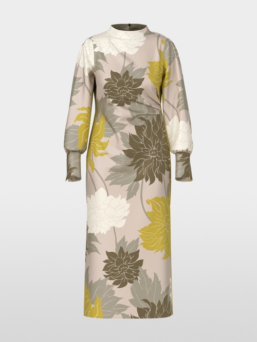 Silk dress with floral print