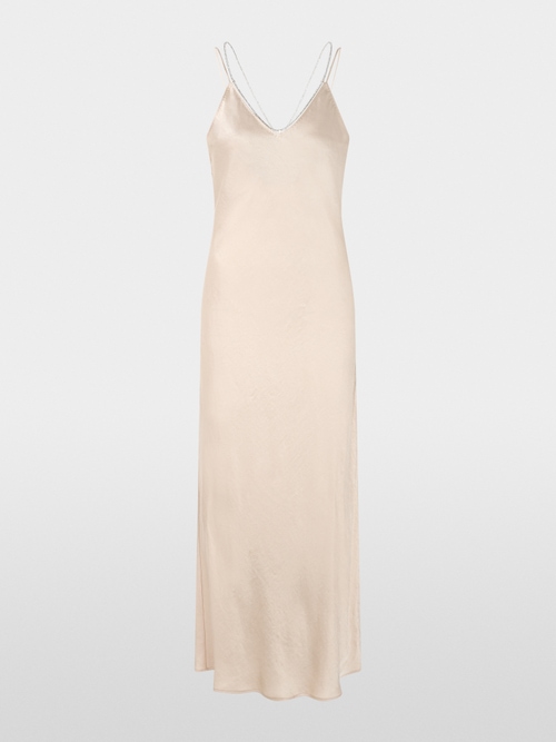 Robe à bretelles avec cordon strassé