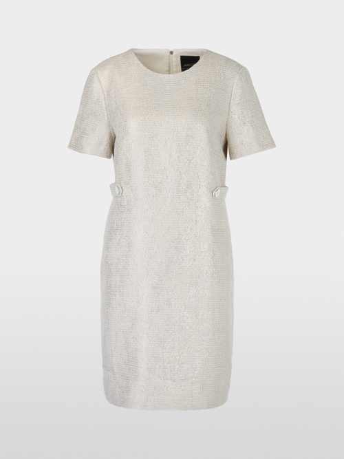 Knee-length dress with shine effect