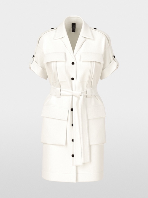 Uni Hemdblusenkleid im Utility-Style