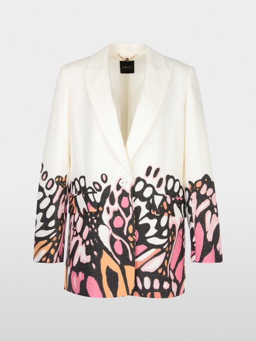 Blazer with Placed Print