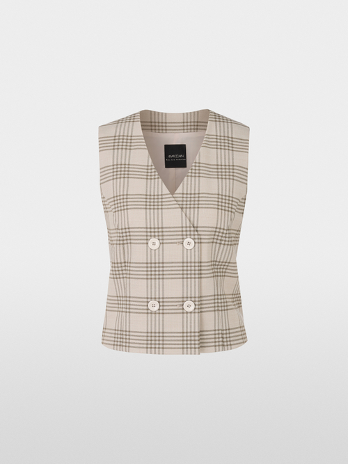 Gilet à carreaux avec détails lurex