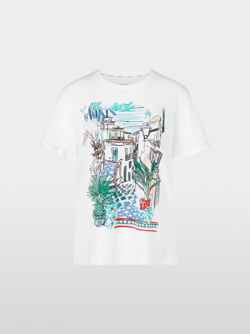 Mit Print - T-Shirt aus 100 % Baumwolle