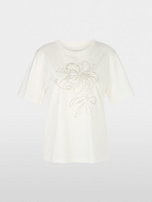 Besticktes T-Shirt aus reiner Baumwolle