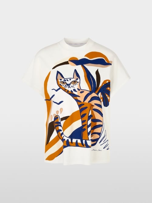 T-shirt à motif de chat