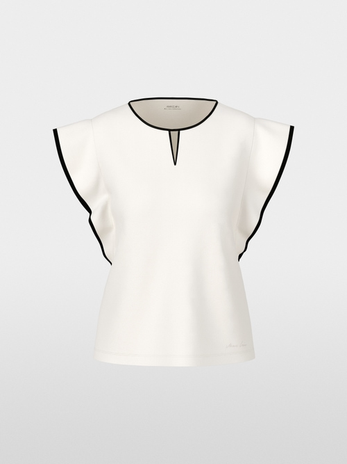 T-Shirt with Short Ruffle Sleeves
