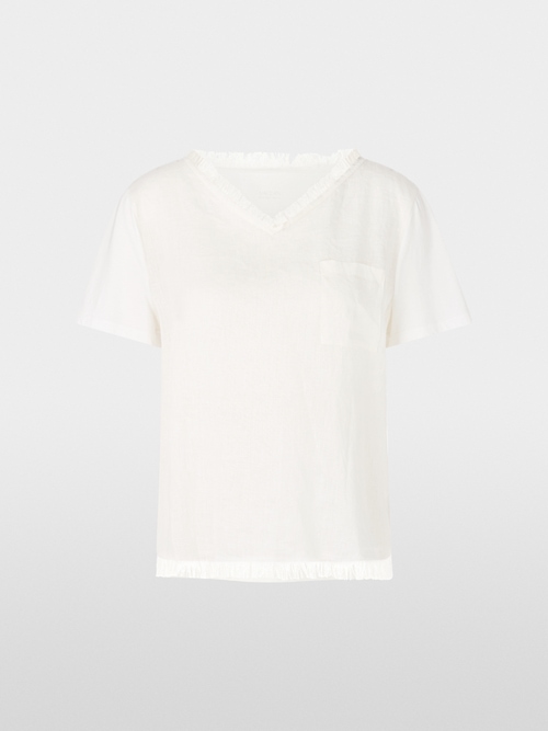 Luftiges T-Shirt mit Leinen