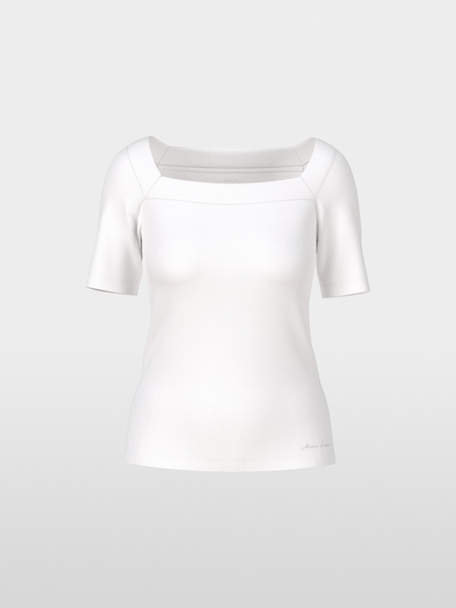 T-shirt with square neckline
