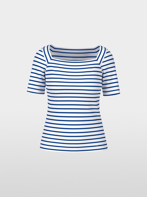 Ringel-T-Shirt mit Karree-Ausschnitt