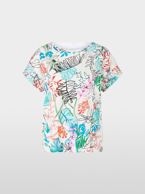 Oversized T-shirt with leaf design