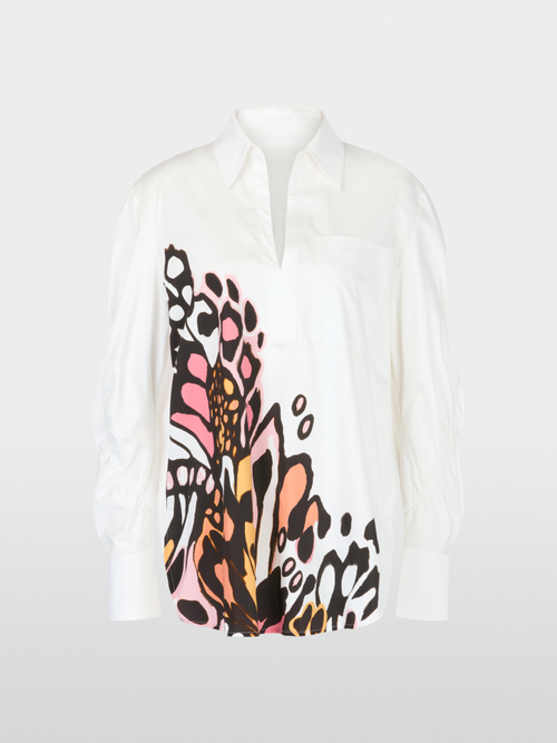 Bluse mit platziertem Print