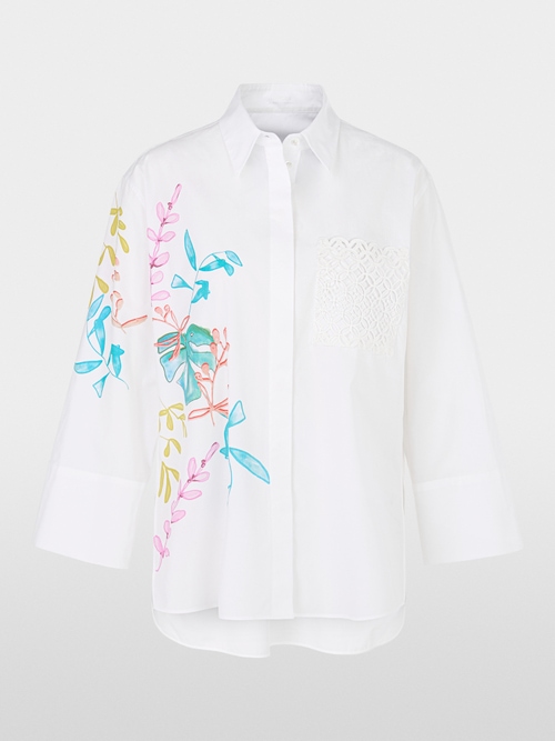 Mit Print - Hemdbluse aus Bio-Baumwolle