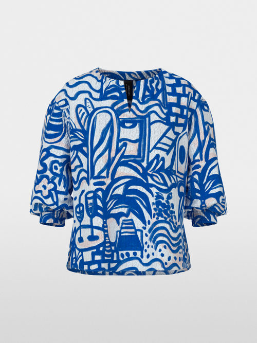 Bedrukte slip-on blouse