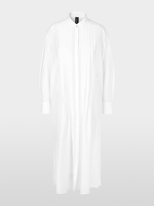 Long shirt blouse with pintucks