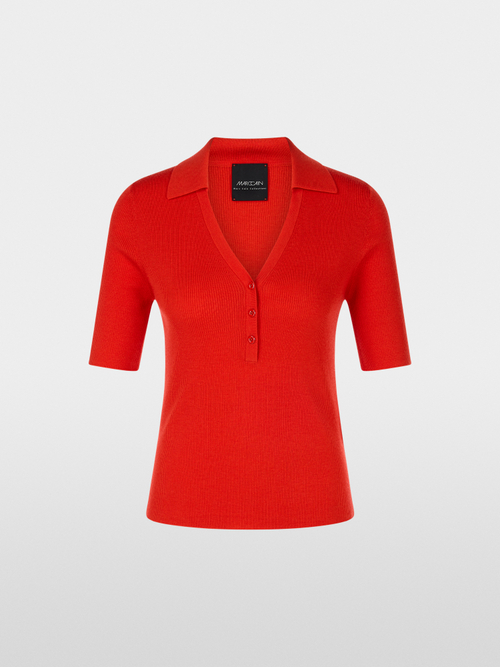 Uni poloshirt in 100 % wol
