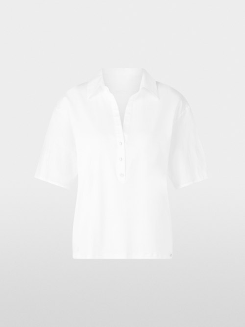 Oversized Polo Shirt in Materialmix