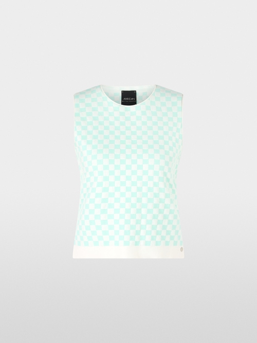 Knitted in Germany sleeveless check top