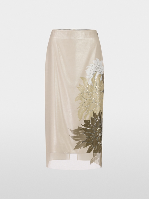Pencil skirt with floral pattern