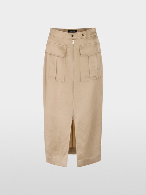 Slim midi skirt with zip