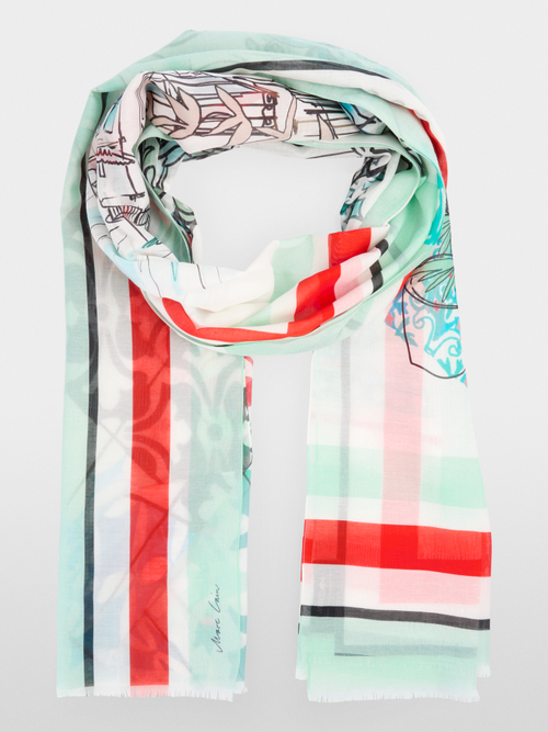 Scarf in soft cotton/silk mix