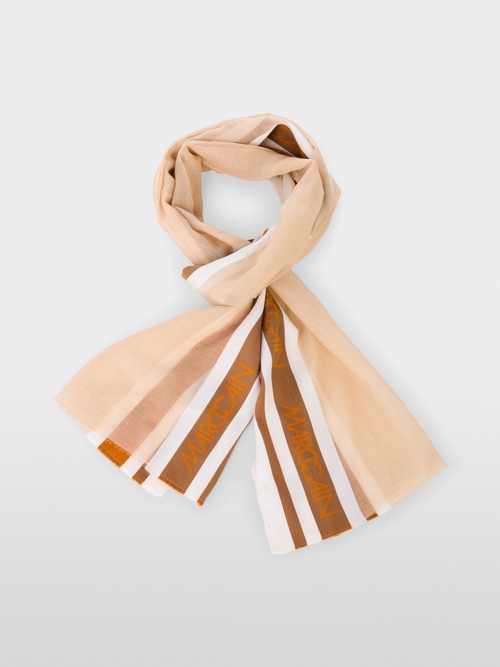 Striped scarf made from pure cotton