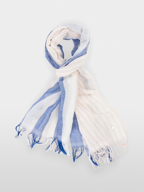 Foulard en soie avec motif feuille artistique