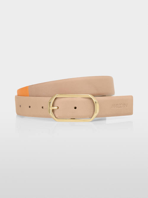 Narrow leather belt