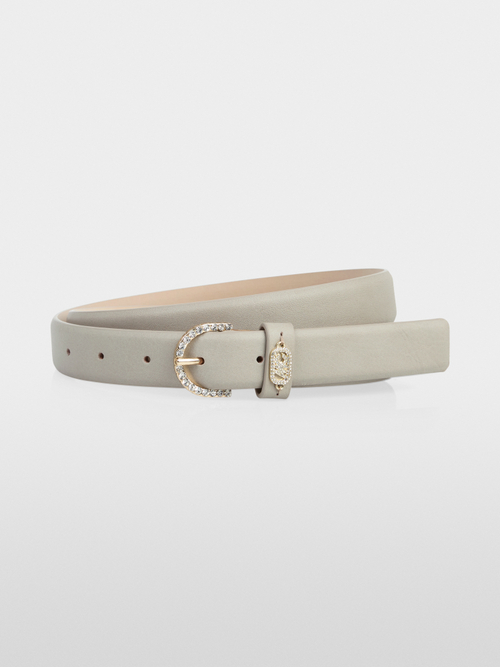 Hip belt with rhinestone buckle