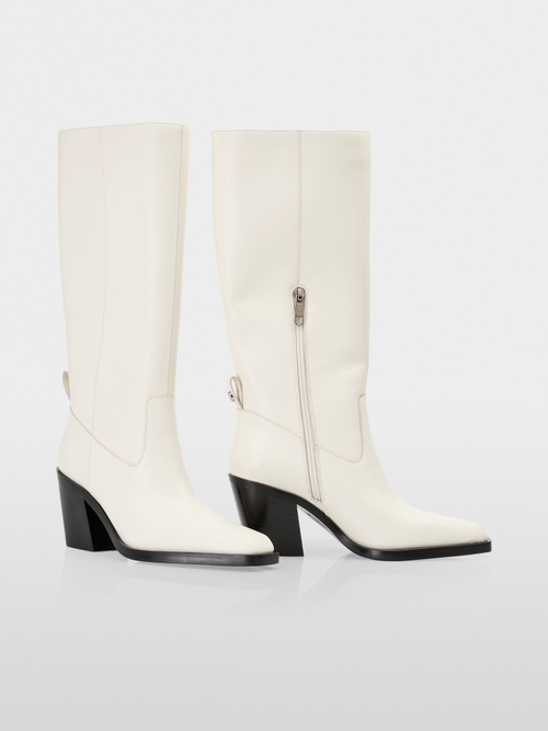 Western boots with block heel