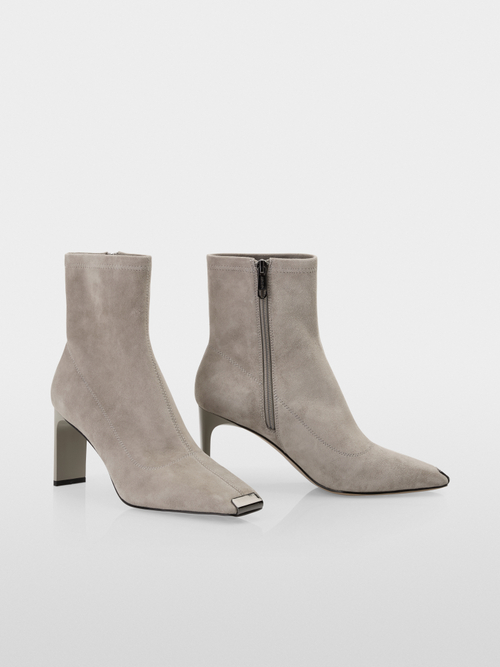 Goat suede ankle boot