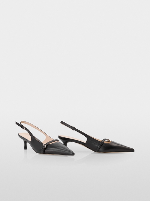 Slingback Pumps in Laminato Leather