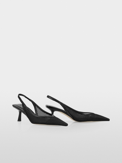 Slingbacks aus Netz