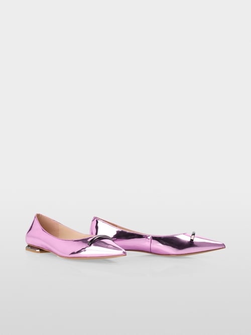 Ballerines en miroir métallique