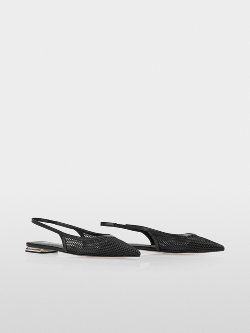 Flat slingbacks in mesh