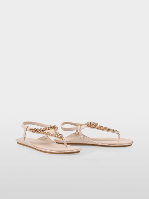 Teenslippers met glitterdetail