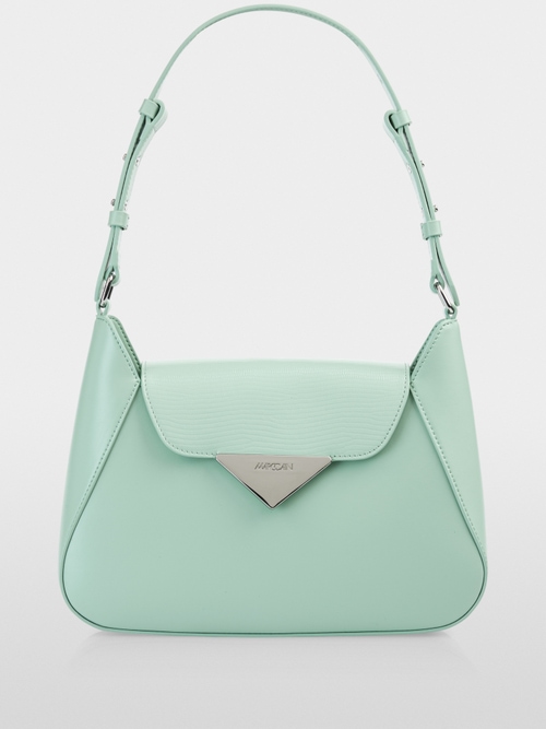 Schoudertas met metalen sluiting