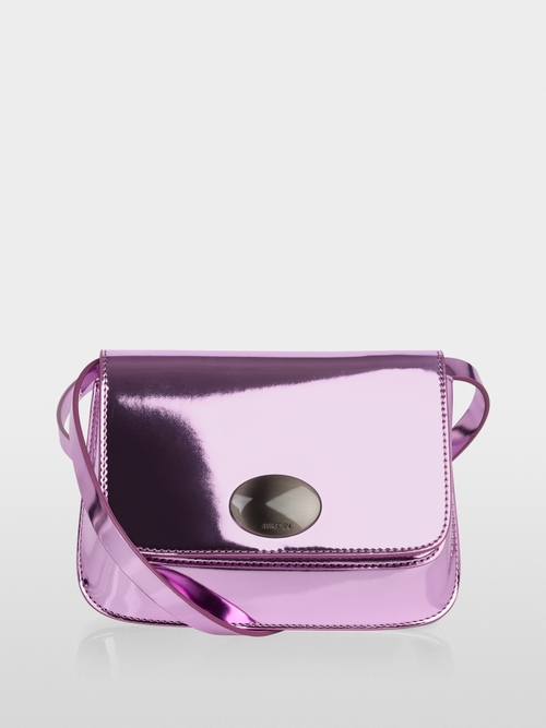 Glanzende minibag met magneetsluiting