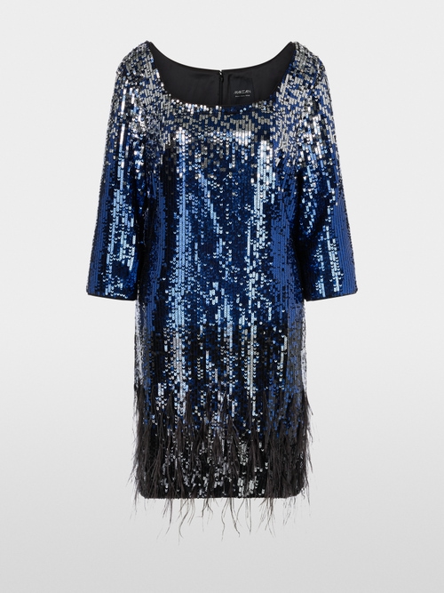 Robe avec application de plumes